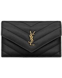 Saint Laurent - Cassandre Matelassé Fragments Flap Card Case - Lyst