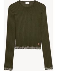 Saint Laurent - Cassandre Laced Top - Lyst