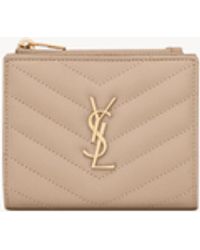 Saint Laurent - Cassandre Matelassé Bi-Fold Wallet - Lyst