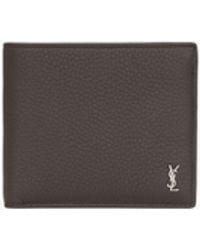 Saint Laurent - Tiny Cassandre East/West Wallet With Coin Purse - Lyst