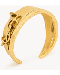 Saint Laurent - Cassandre Double Cuff - Lyst