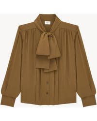 Saint Laurent - Lavallière Blouse - Lyst