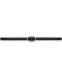 Saint Laurent - Oval Buckle Thin Belt - Lyst