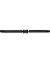 Saint Laurent - Oval Buckle Thin Belt - Lyst