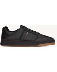 Saint Laurent - Men Grained Sneakers - Lyst