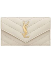 Saint Laurent - Cassandre Matelassé Fragments Flap Card Case - Lyst