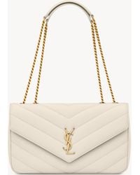 Saint Laurent - Loulou Medium Matelassé Aus Lammleder - Lyst