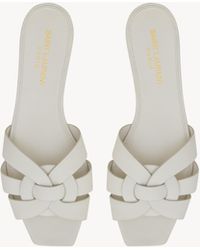 Saint Laurent - Slide Sandals With Square Toe For - Lyst
