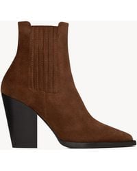 Saint Laurent - Theo Chelsea Booties - Lyst