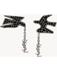 Saint Laurent - Cassandre Pendant Dove Earrings - Lyst