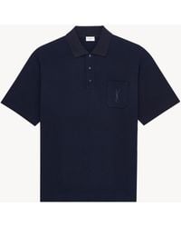 Saint Laurent - Cassandre Piqué Polo Shirt - Lyst
