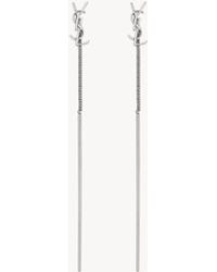 Saint Laurent - Opyum boucles d'oreilles ysl en métal - Lyst