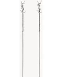 Saint Laurent - Cassandre Threader Earrings - Lyst