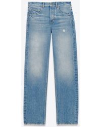 Saint Laurent - Lange baggy-jeans mit extrem weiten schnitt aus denim - Lyst