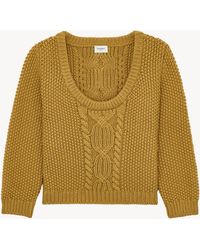 Saint Laurent - Scoop-Neck Sweater - Lyst