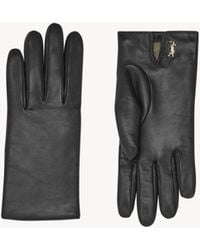 Saint Laurent - Kurze Cassandre Handschuhe Aus Lammleder One Sizend Kaschmir - Lyst