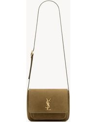 Saint Laurent - Niki Satchel Aus Veloursleder - Lyst
