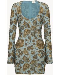 Saint Laurent - Décolleté Mini Dress - Lyst
