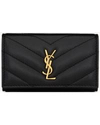 Saint Laurent - Cassandre Matelassé Slim Key Case - Lyst