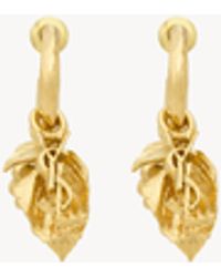Saint Laurent - Cassandre Berry Charm Hoop Earrings - Lyst
