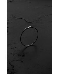 Saint Laurent - Cassandre Jonc Articulé En Or Gris 18 Carats - Lyst