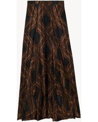 Saint Laurent - Jupe Longue En Soie - Lyst