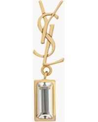 Saint Laurent - Crystal-Embellished Cassandre Single Earring - Lyst