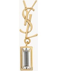 Saint Laurent - Cassandre Mono-Ohrring Aus Metall One Sizend Strass - Lyst