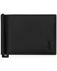 Saint Laurent - Tiny Cassandre Bill Clip Wallet - Lyst