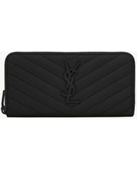 Saint Laurent - Cassandre Matelassé Grand Portefeuille En Cuir Grain De Poudre - Lyst