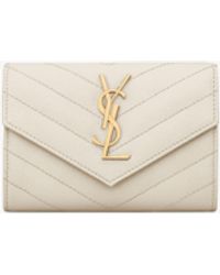 Saint Laurent - Cassandre Leather Wallet - Lyst