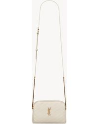 Saint Laurent - Gaby Camera En Cuir D'agneau Blanc - Lyst