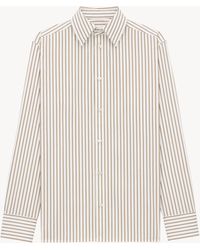 Saint Laurent - Saint Laone Sizerent Cassandre シャツ（ストライプコットンポプリン） - Lyst