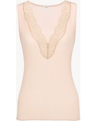 Saint Laurent - Laced Tank Top - Lyst