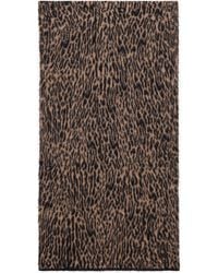 Saint Laurent - Sciarpa Con Motivo Leopardo - Lyst