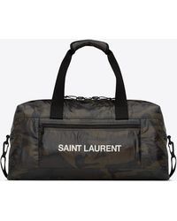 Herren Taschen Sporttaschen Saint Laurent Samttasche Mit Logo in Schwarz für Herren 