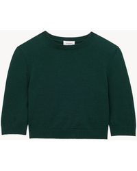 Saint Laurent - Saint Laone Sizerent クロップドトップ（ウール） - Lyst