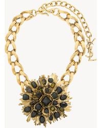 Saint Laurent - Sunburst Chain Necklace - Lyst