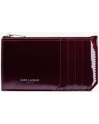 Saint Laurent - Paris Fragments Zip Card Case - Lyst