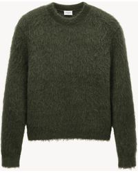 Saint Laurent - Pullover Aus Gebürstetem Strick - Lyst