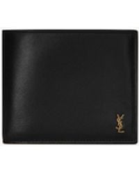 Saint Laurent - Leather Card Holder - Lyst