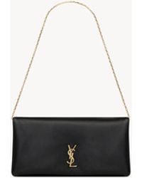 Saint Laurent カリプソ ロングポーチ（ラムスキン） ブラック