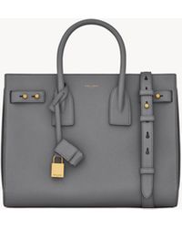 Saint Laurent - Sac De Jour Souple En Cuir Grainé - Lyst