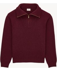 Saint Laurent - Half-Zip Sweater - Lyst