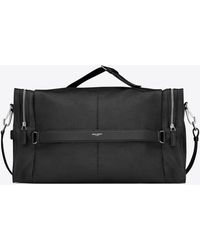 Saint Laurent Square Duffle Bag In Smooth Leather - Black