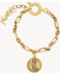 Saint Laurent - Cassandre Medallion Bracelet - Lyst