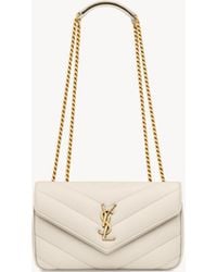 Saint Laurent - Loulou Small En Cuir Matelassé - Lyst