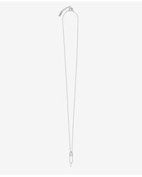 Saint Laurent - Sim Key And Rhinestone Charm Necklace - Lyst