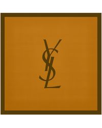 Saint Laurent - Sciarpa Quadrata Cassandre - Lyst