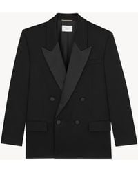 Saint Laurent - Wool Tuxedo Jacket - Lyst